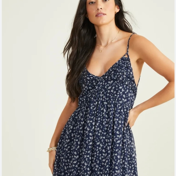 Altar'd State Yvette Floral Babydoll Mini Dress Size Small - Picture 1 of 5